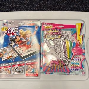 Super Hero Colouring Sets DC SuperHeroGirls & BarbiePrincessPower